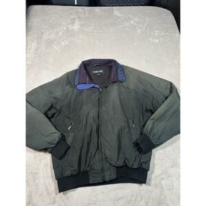 Vintage Pacific Trail Bomber Jacket Large Green Aztec Good Fade